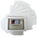 25 x SNES Super Nintendo Game Tray Inserts Glossy White Replacement Insert
